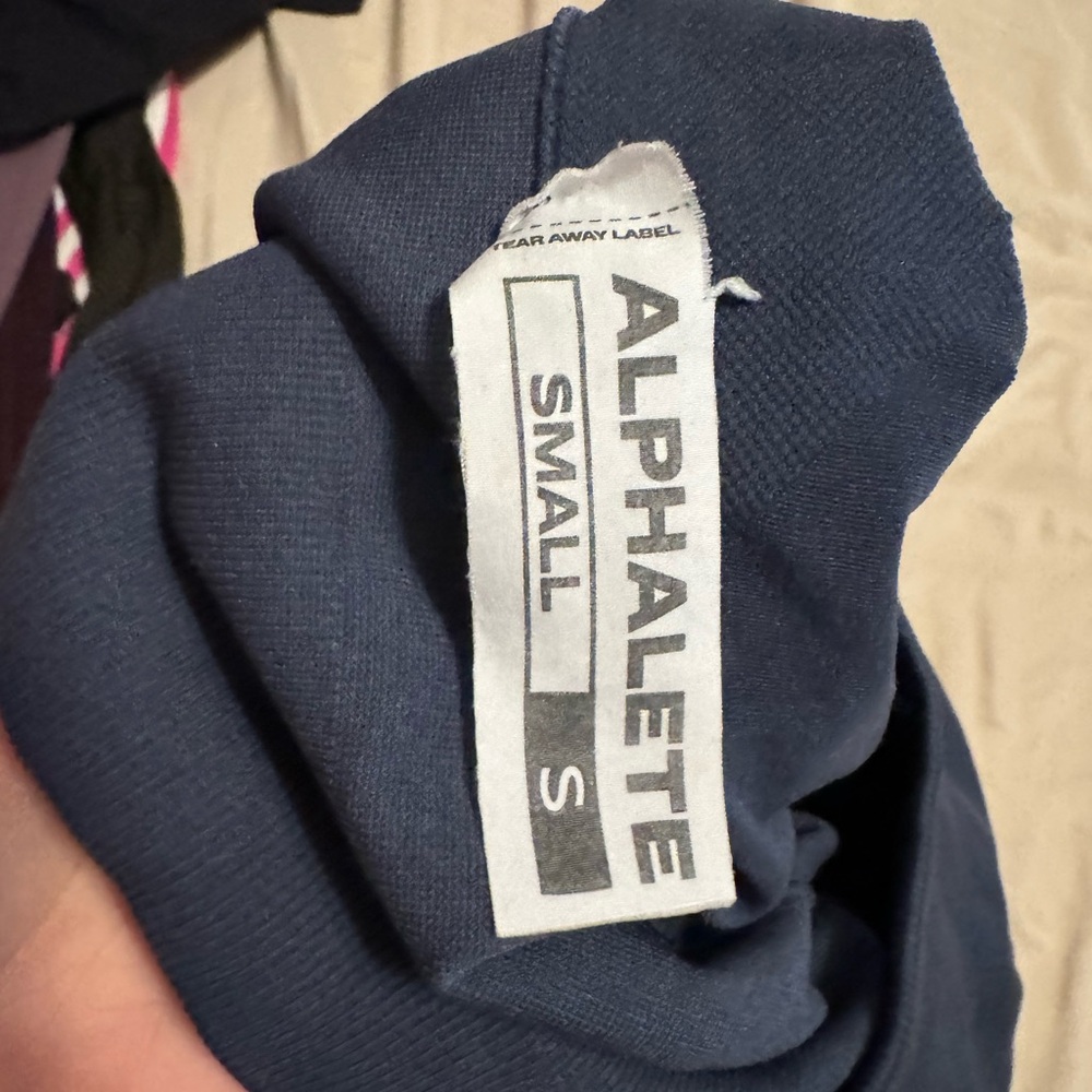 Alphalete amplify blue/navy shorts, size small